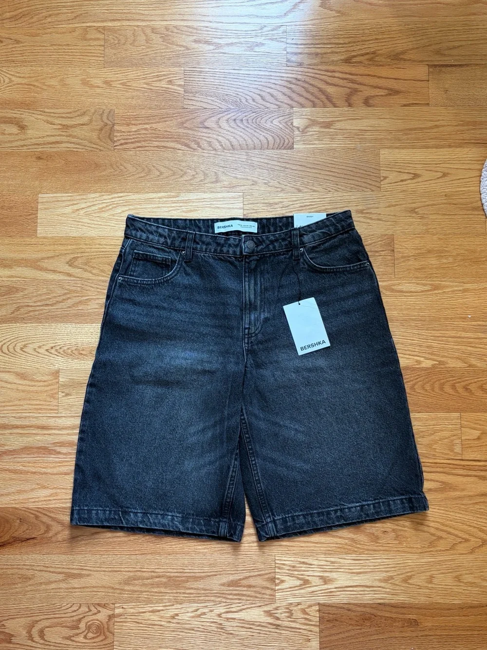 Bershka  Black Denim Jean Shorts